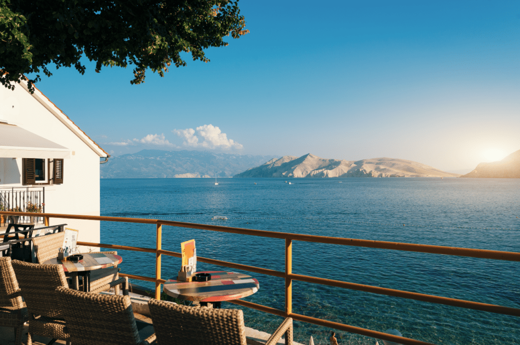 View of the sea in Baska Croatia